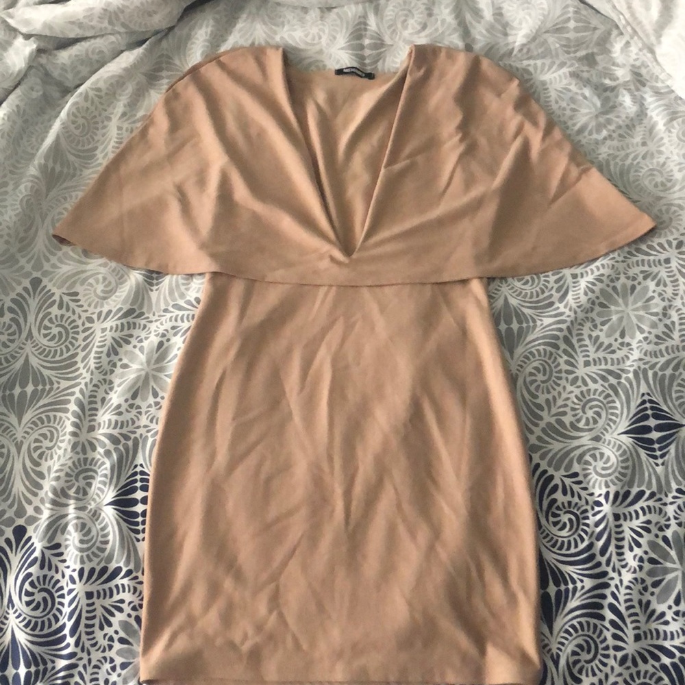 Crepe Cape Bodycon Dress - Picture 3 of 4